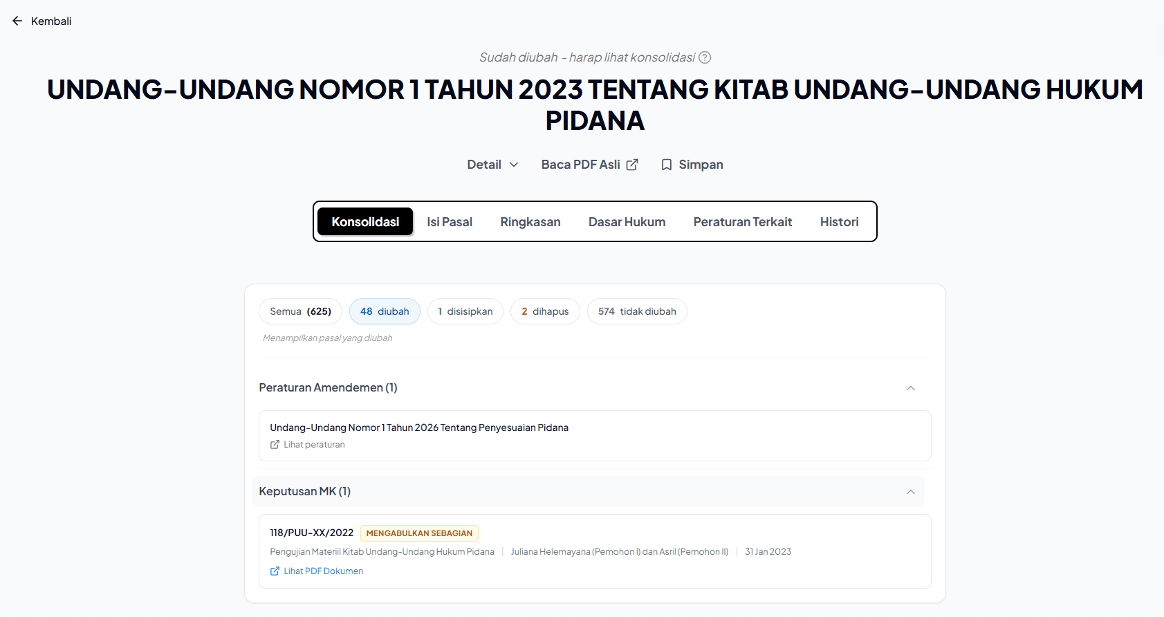 Konsolidasi Aturan Interface