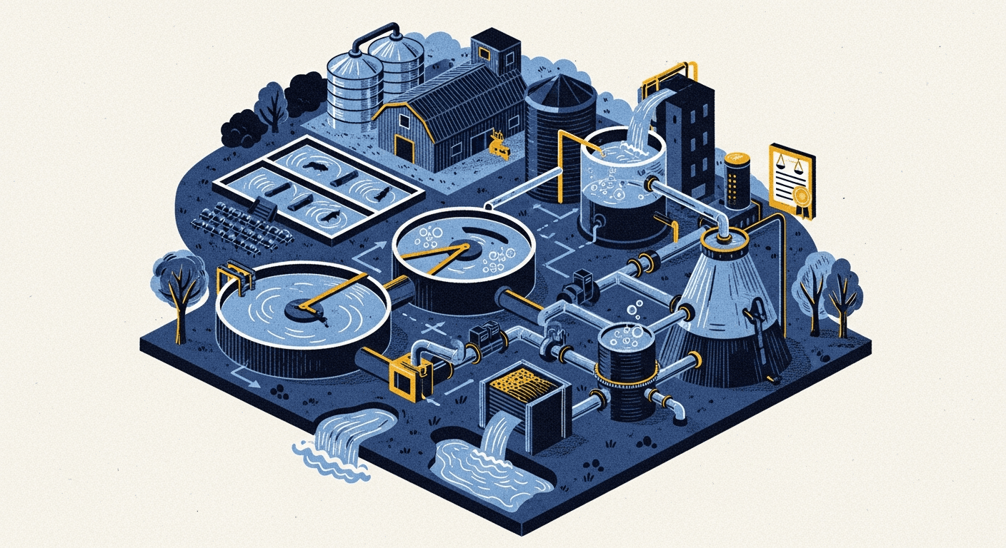 Panduan Teknis Instalasi Pengolahan Air Limbah Pakan Ternak dan Akuakultur: Unit Proses dan Kriteria Perancangan Berdasarkan Permen LHK No. 2/2026