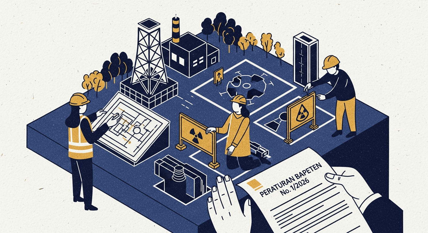 Peraturan BAPETEN No. 1/2026: Desain dan Pembagian Daerah Proteksi Fisik Instalasi Nuklir
