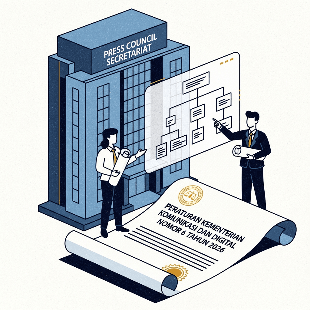 Struktur Organisasi Sekretariat Dewan Pers: Pembagian Tugas dan Fungsi Berdasarkan Permenkominfo No. 6/2026