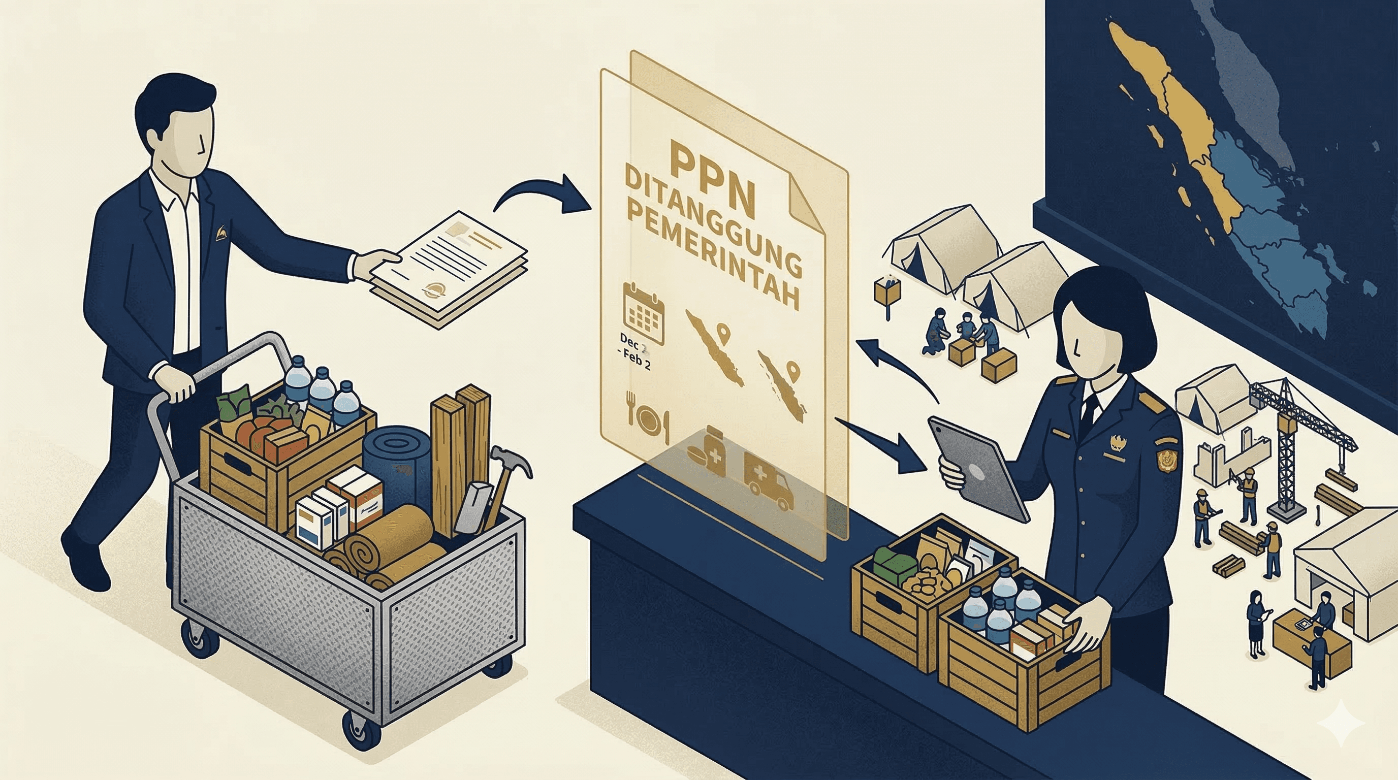 Insentif PPN 100% Ditanggung Pemerintah untuk Sumbangan Bencana Sumatera dalam Peraturan Menteri Keuangan Nomor 5 Tahun 2026