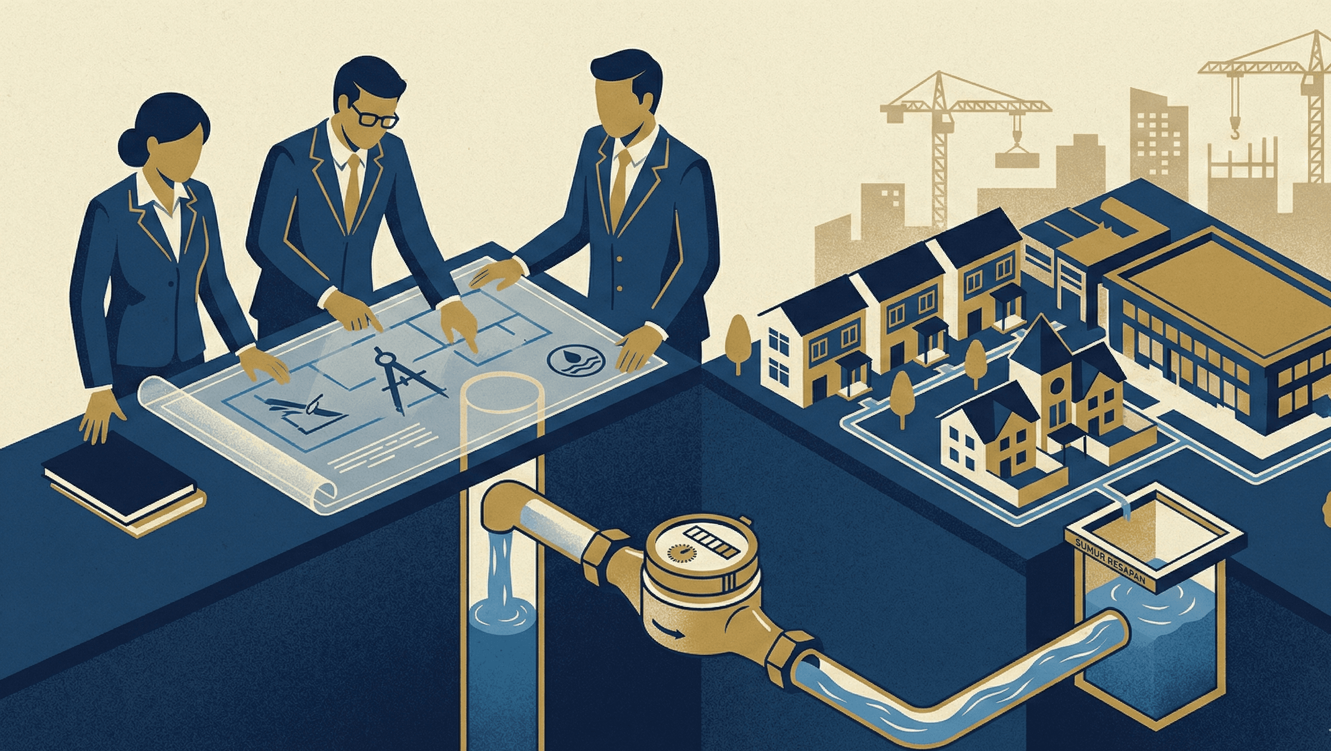 Regulasi Air Tanah 2026 Diperketat untuk Kawasan Perumahan dan Proyek Konstruksi, Pemakaian di Atas 100 Ribu Liter per Bulan Kini Wajib Izin